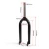 20"BMX Bike Front Fork CR-MO 28.6*163mm Performance Bicycle Black Chrome Front Forks