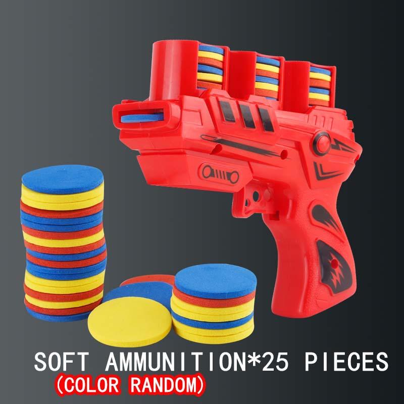 

Children s Flying Gun Toy Soft Catapult Flying Saucer Gun Toy Safety EVA Soft Bullet Foam Disc Launcher Gun Games Toys