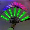Luminous Folding LED Fan for Bar Stage Performance Fan LED Glow Fan Handheld Fans Party Dancing Accessorie Glowing Prop Fan
