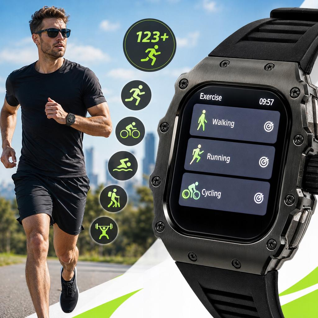 [PACZA] Smartwatch men's sports watch AK65 Amoled 1.95'' D1168