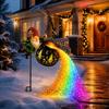 No Wire Driveway Lighting Flying Cauldron Solar Garden Light, Gnome LED Yard Stake Lamp with Auto Motion Sensor Security Light On/Off Sensor,