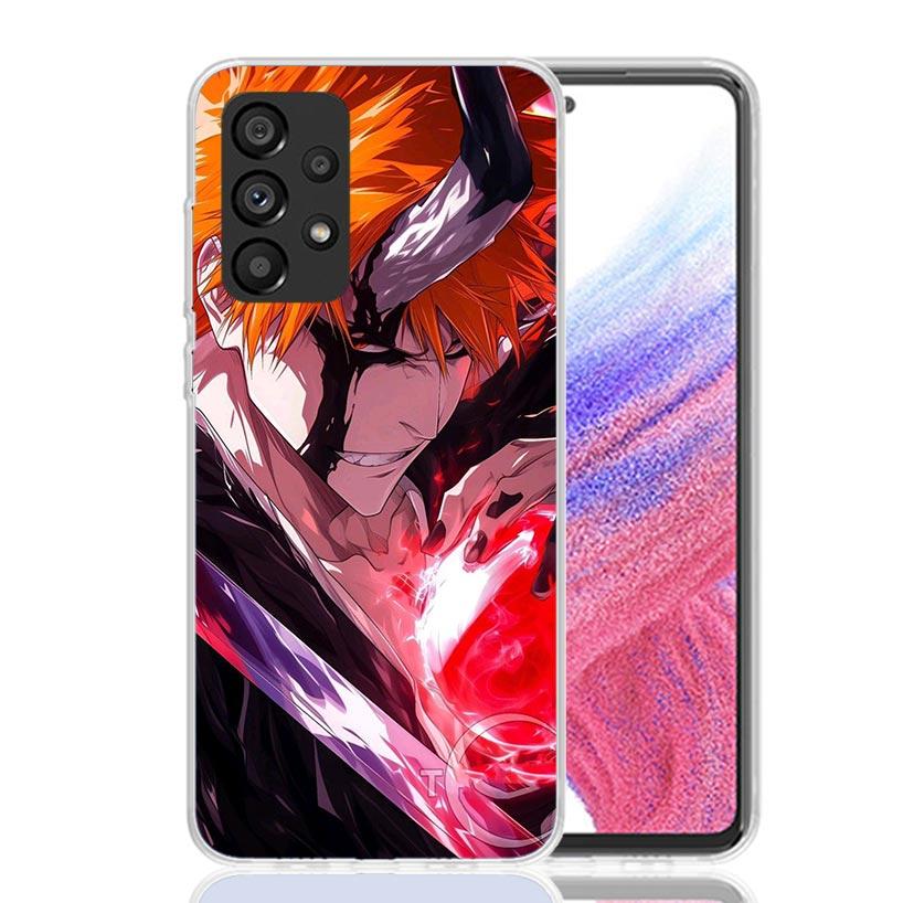 Kurosaki Ichigo Bleach Phone Case for Samsung Galaxy A52 A51 A50S A12 A22 A32 A72 A10S A30S A31 A71 Note 20 Ultra 10 Plus S10 Ga