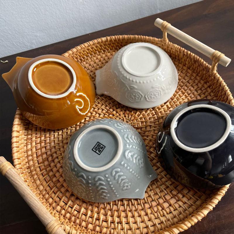 Japanische Cartoon Katze Bär Keramikteller Haushalt Soja Essig Soße Dipp Gewürzschale Kleine Schüssel Hot Pot Braten Fleischgerichte