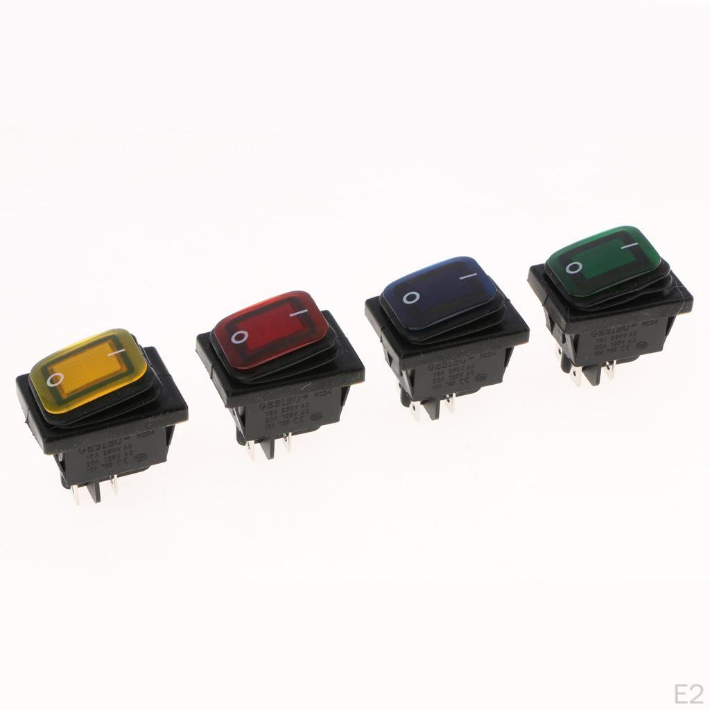 Lighted Rocker Toggle Switch Waterproof 12V