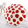1pc Ladybug Hearts Automatic Open/close, All-Season Portable Folding Umbrella, Travel, Everyday, Formal Events - Compact Luxury Parasol, Outdoor Acces