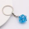 Colorful Acrylic 20-Sided Dice Shaker Pendant for Handmade Jewelry