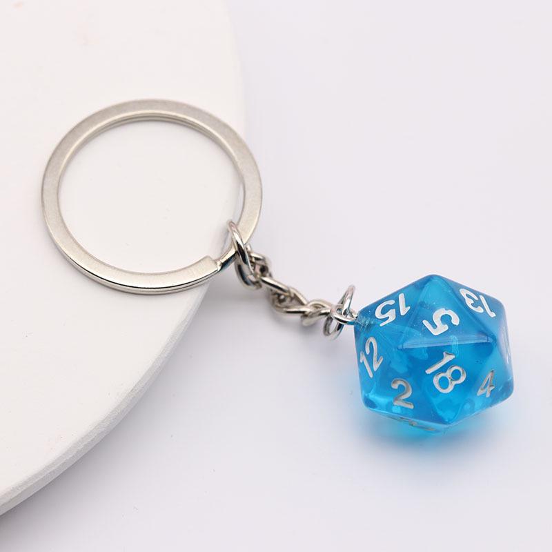 Colorful Acrylic 20-Sided Dice Shaker Pendant for Handmade Jewelry 25mm