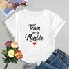 Wedding Queue Pattern Print Cotton Tshirt 2026 Summer New Style Casual and Comfortable for Both Unisex and Women