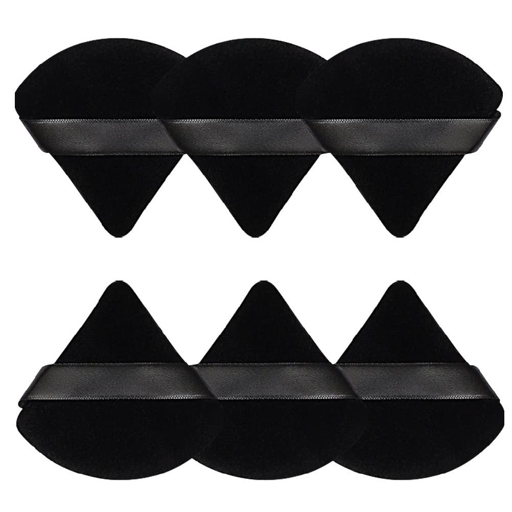 

50PcsTriangle Powder Puff,Soft Velour Face Makeup Sponge Powder Puffs,Loose Powder Cosmetic Foundation Mineral Powder Wet Dry-Bl