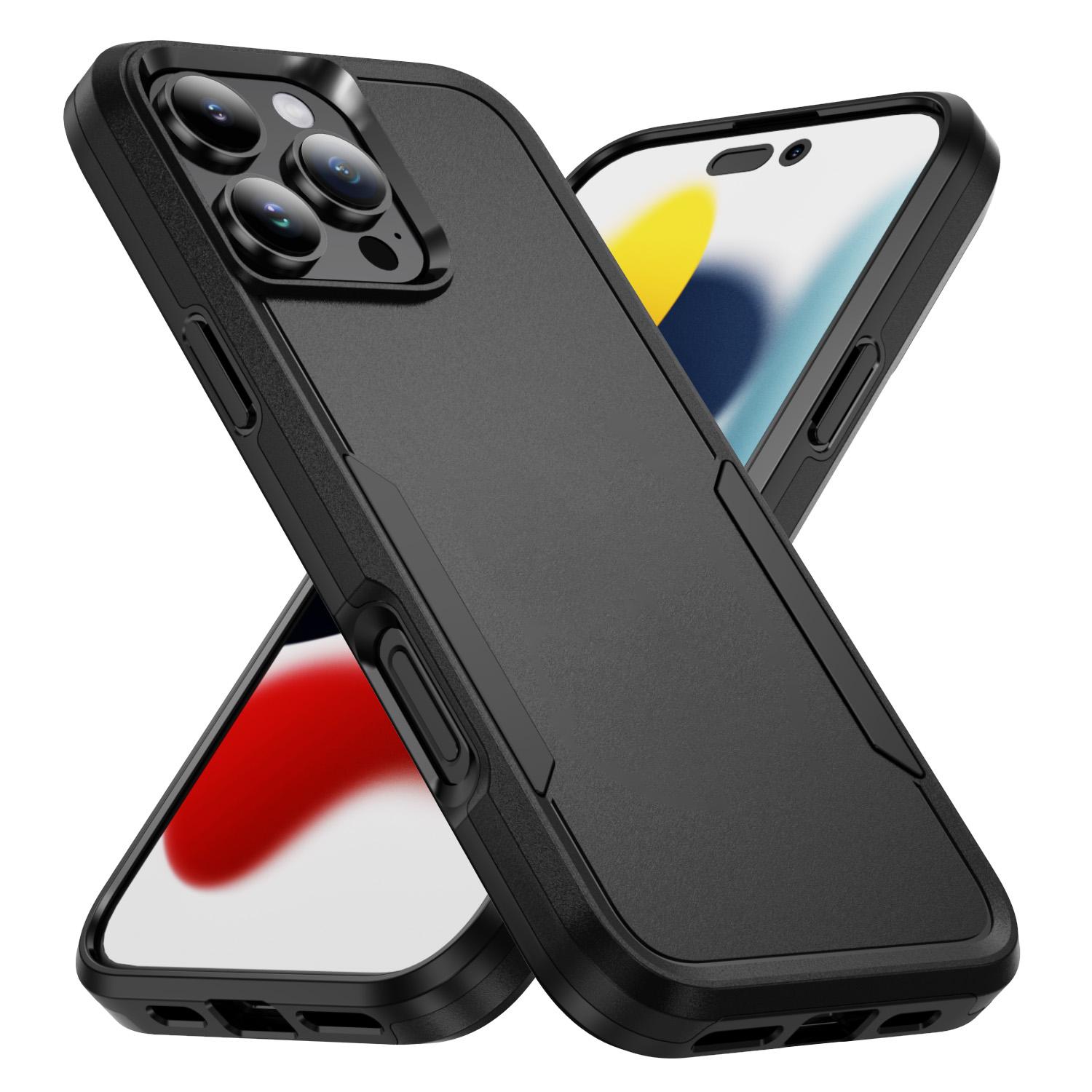 

Двухслойный защитный чехол-броня для iPhone 17 Pro Max Air 15 16 16e 14 Plus 13 12 Pro iPhone17 iPhone16 iPhone 16 чёрный