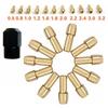 12pcs Brass Chuck Collet M8*0.75 Rotary Tools Toolholding Shank Drill Bits