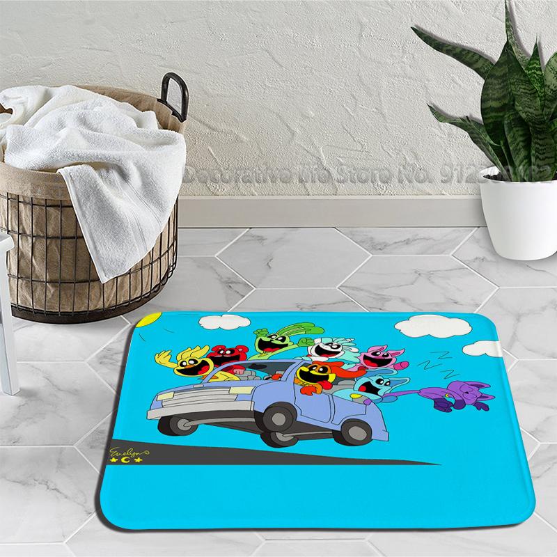 Gülümseyen Yaratık Zemin Banyo Paspas Catnap Dogday Kaymaz Halı Plaj Paspas Yatak Odası Mutfak Mat Hoş Geldiniz Ev Halı
