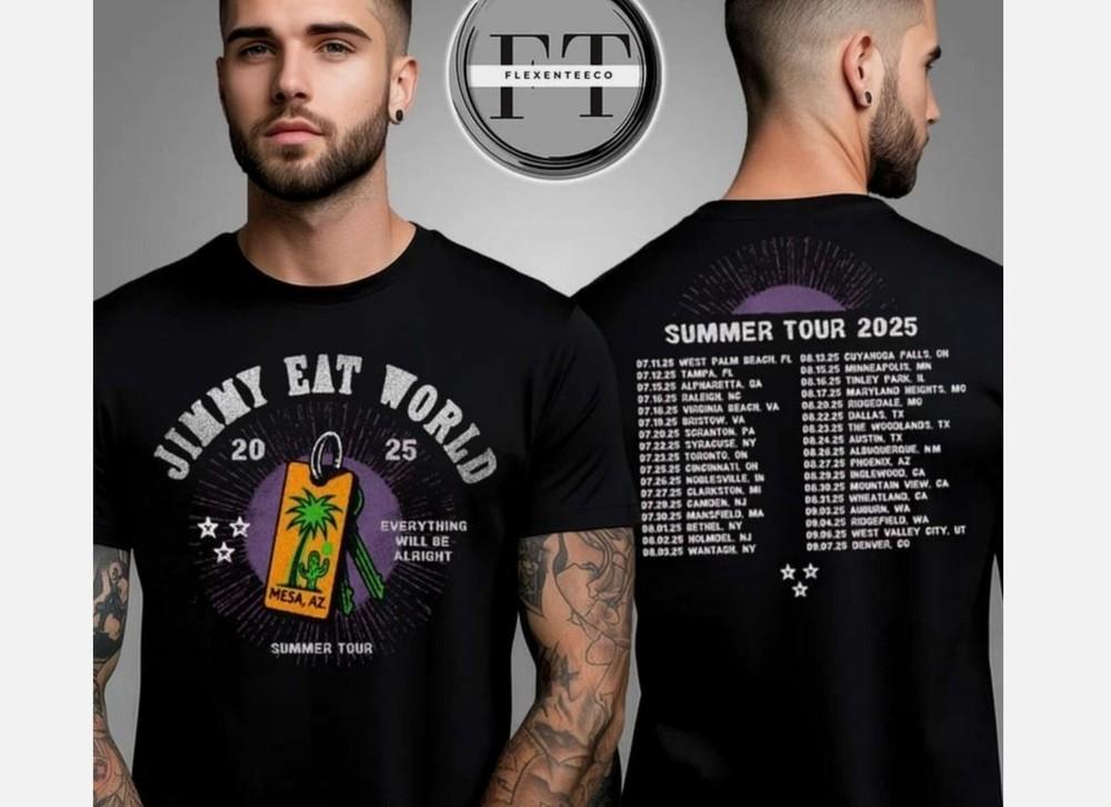 Jimmy Eat World Sommer 2025 Tour Zweiseitiges Unisex-T-Shirt