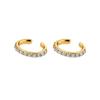 CRMYA Copper Gold Plated Earring Set For Women Color CZ Zircon Piercing Clip Hoop Dangle Earrings For Women Jewelry Wholesale
