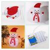 Christmas Lighted Snowman Decoration Collapsible White Snowman with Built-in Lights Battery Operated Light-Up Christmas Decoration for Porch Yard Lawn