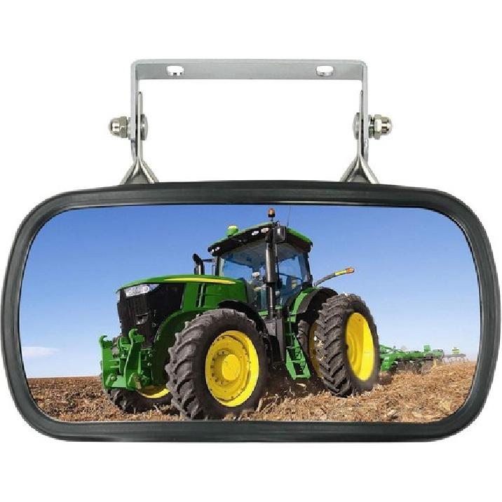 8  x 4  Rectangular Convex Rear View Mirror with U-Bracket-Screw tallation