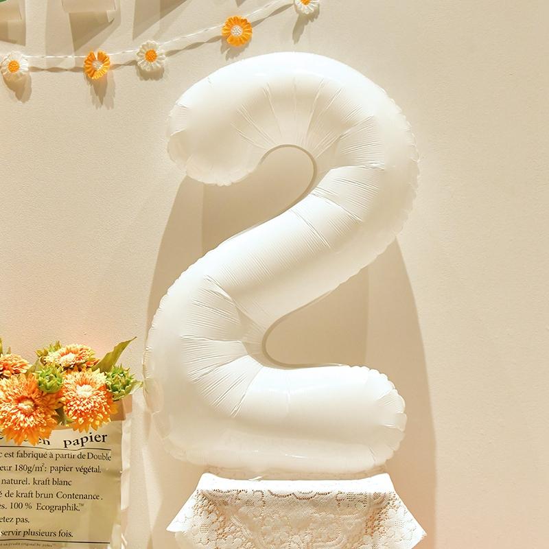 32 Inch White Number Balloons 0-9 Large Digital Foil Helium Ball Wedding Birthday Baby Shower Graduation Anniversary Party Decor
