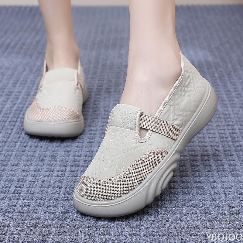 Women's Soft Soled Wear Resistant Single Shoes Spring New Lightweight Comfortable Lazy Daily Vulcanized Single Shoes Sneakers