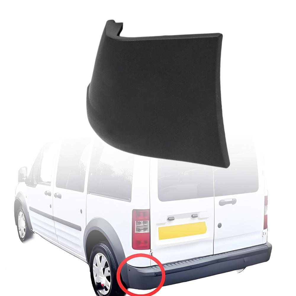 2pcs Car Rear Bumper Tow Cover Cap for Ford Transit Connect 2002-2012 Black Rear Bumper Corner End Cap 4420161 4420160 Left