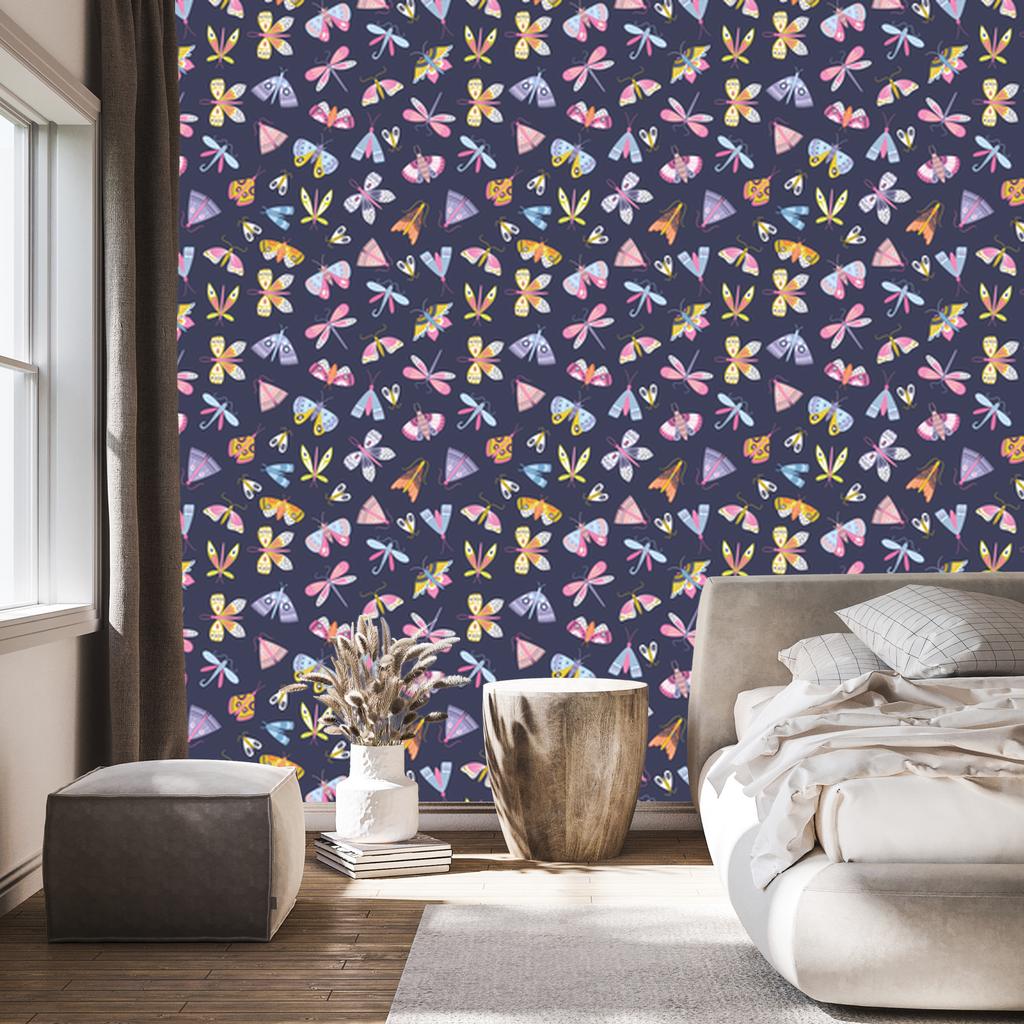 Colorful Butterflies Wallpaper for Living Room and Bedroom 50x1000