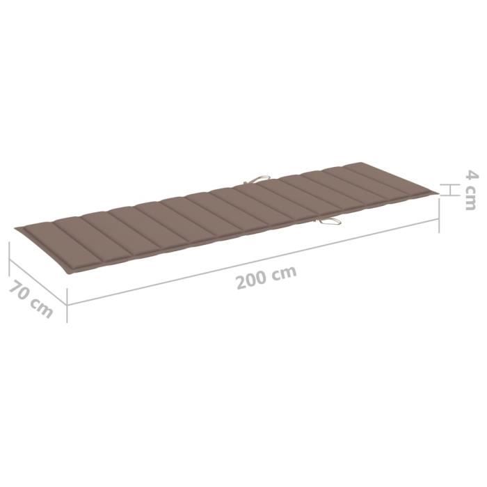 Taupe Lounge Chair In Impregnated Pine Wood - vidaXL - Adjustable - Weatherproof