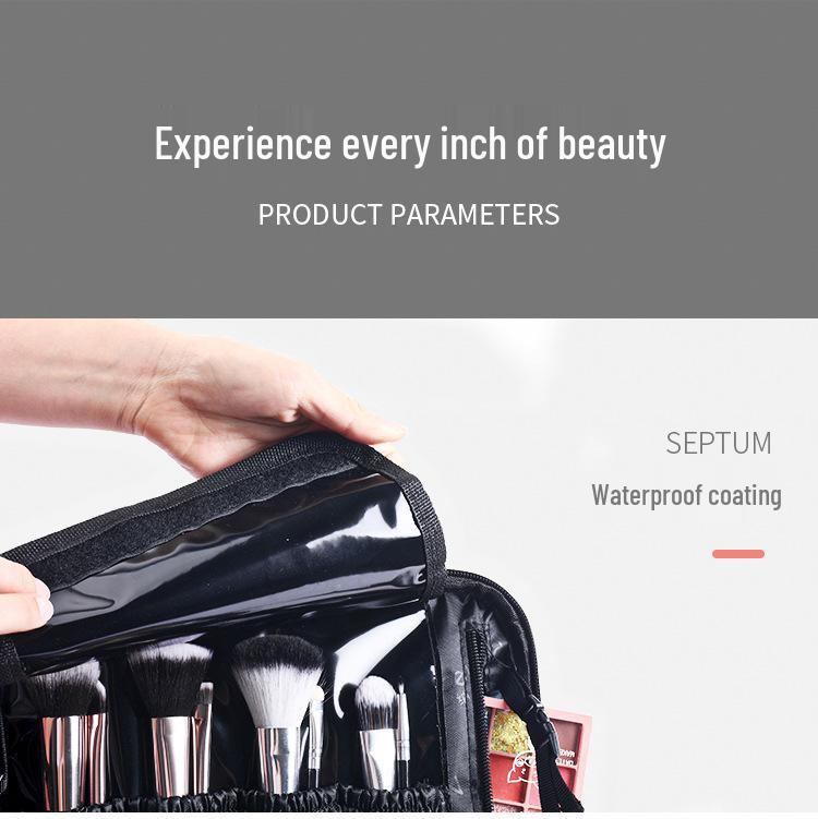 Doppellagige Make-up-Aufbewahrungstasche mit großem Fassungsvermögen