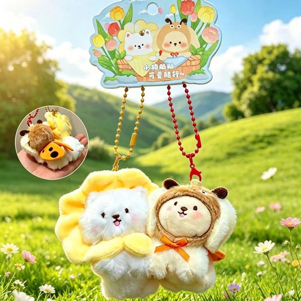 Bee Rabbit Flower Fairy Keychains Bag Charms Plush Keychains Magnetic Couple Pendant Backpack