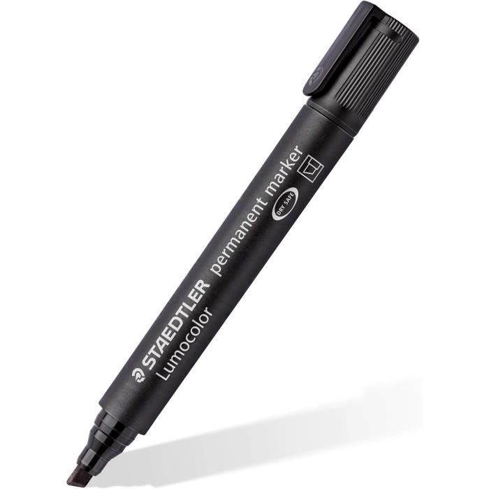 Marqueur permanent - staedtler - lumocolor 350 - pointe biseautée - opaque - indélébile