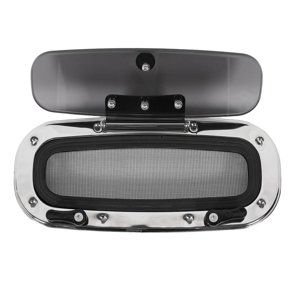 Boat Porthole Window 345x150mm   13.58x6in Internal Opening UV Proof Stainless Steel Hatch Portlight with Screen and