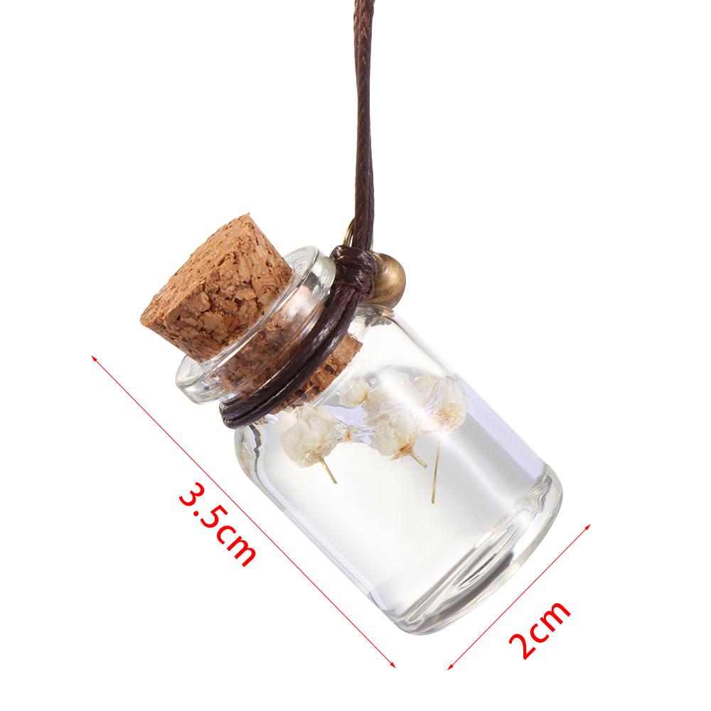 Car Perfume Bottle Perfume Pendant Household Storage Bottle Air Freshener with Flower for Essential Oils Auto Ornament