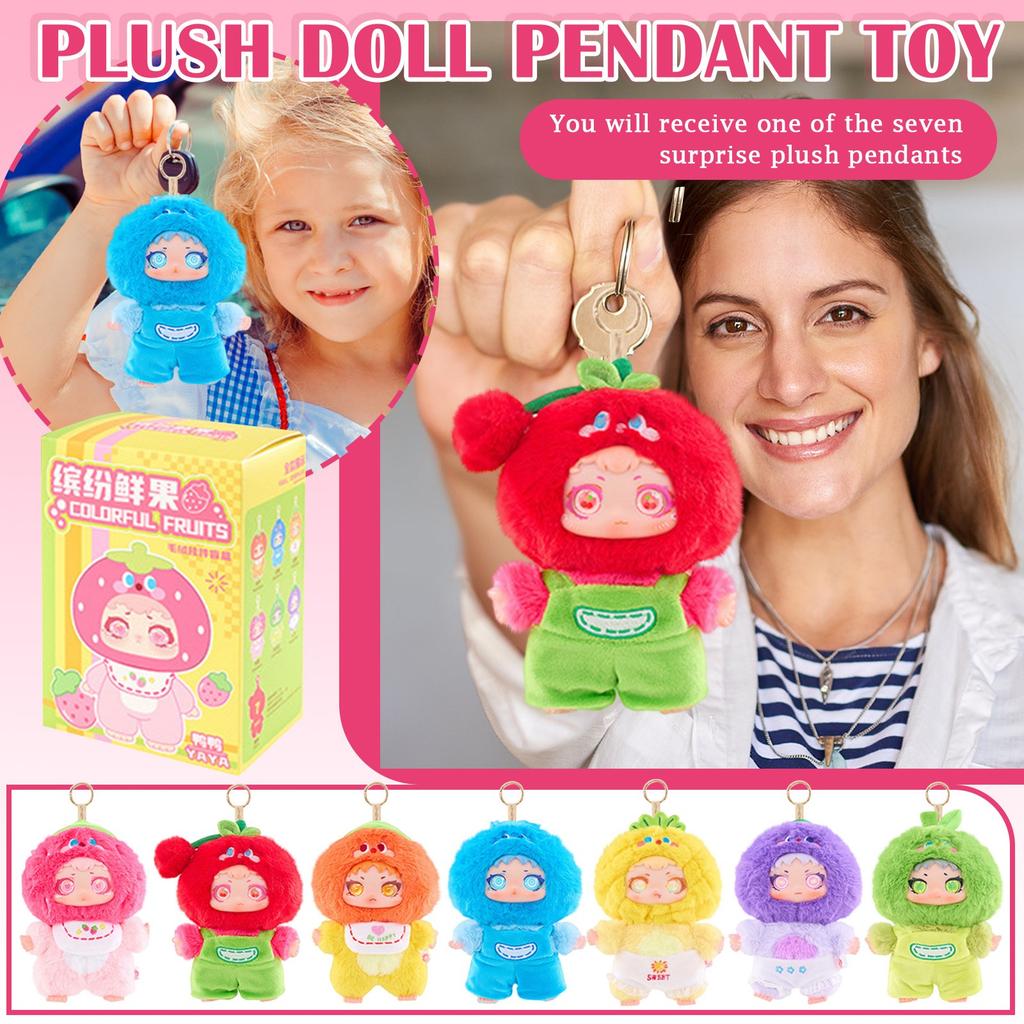 Colorful Fresh Fruit Plush Mystory Box Random Doll Toy Bag Back Packaging Accessories Pendant Doll