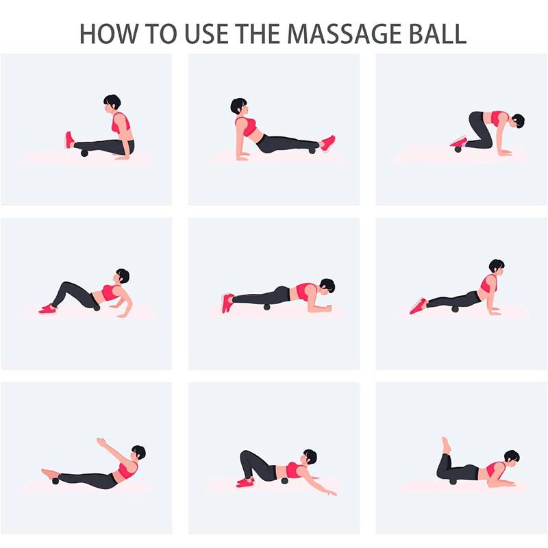 6,3 cm Tragbares Massagegerät Massage Lacrosse Bälle für Myofasziale Entspannung Triggerpunkt Muskelknoten Bein Nacken Arm Muskelentspannung