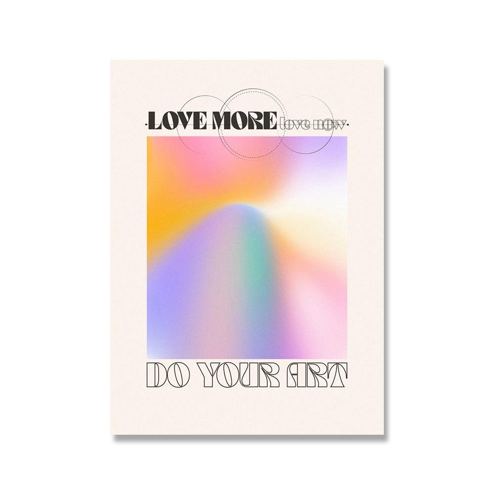 

Nordic Retro Gradient Poster Canvas Painting Abstract Wall Art Grainy Gradient Aesthetic Print Picture Psychedelic Home Decor 21x30cm No Framed