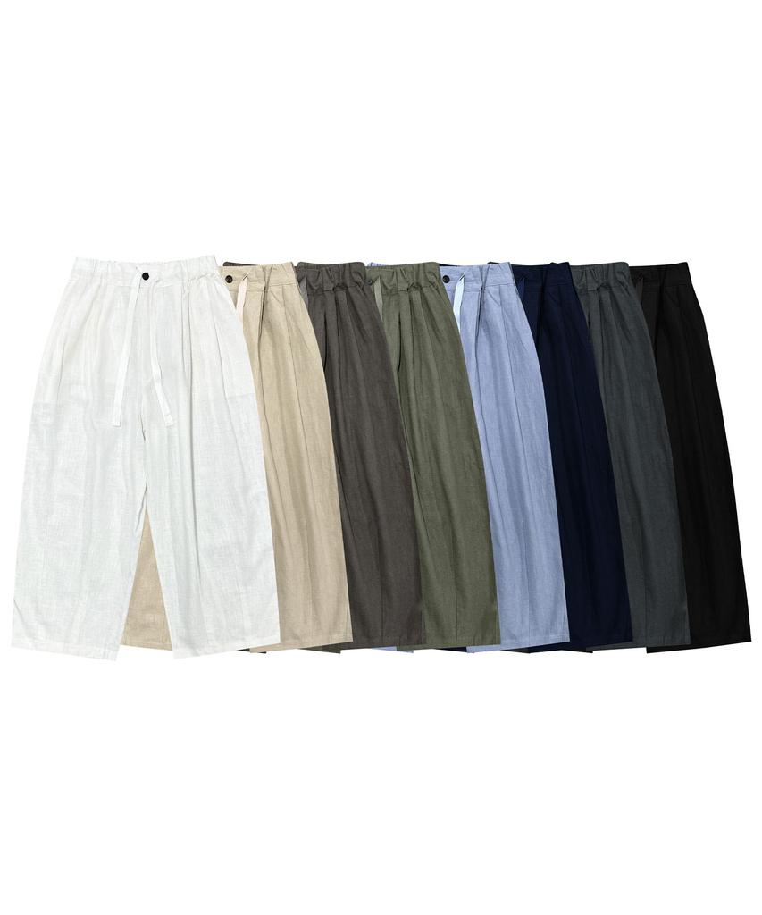 SMITHARMOR Sa Double-Pleat Linen Wide Pants_White