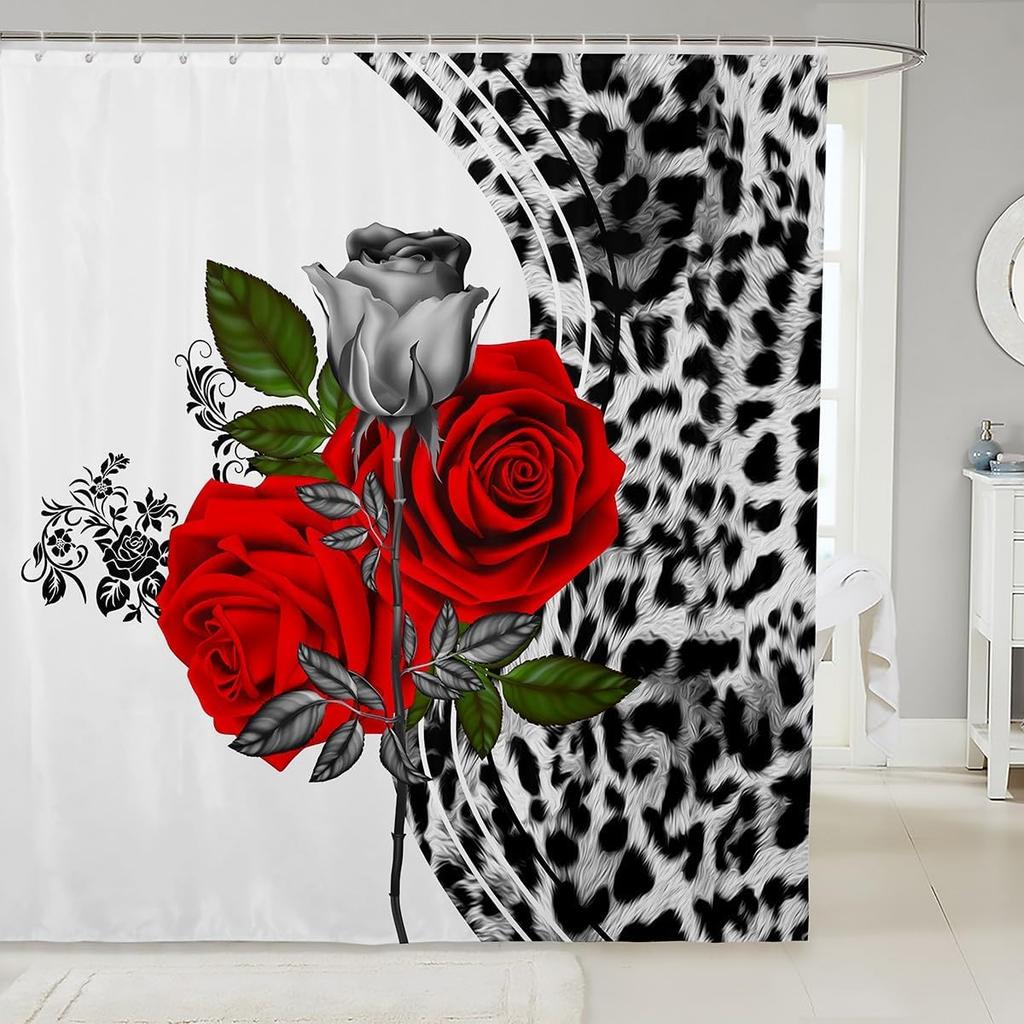 Cartoon Dinosaurs Kids Shower Curtains,Wild Animals Wildlife Coconut Tree Bathroom Curtains for Boys Girls Adults,Cute Hand