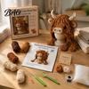 Parent Child Art Project Highland Cow Hat Crochet Kit, Halloween Pumpkin Spider Hood Handmade Holiday Ornament DIY Craft Kit for Adults Teens