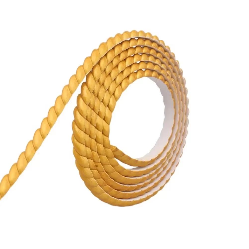 

1PC 1/5m Home Decoration Wall Trim Line Self-Adhesive PVC Wall Molding Line Ceiling Baseboard Background Decor Line Frame 1m золотий