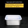 304 Stainless Steel Rectangular Basin with PP Lid