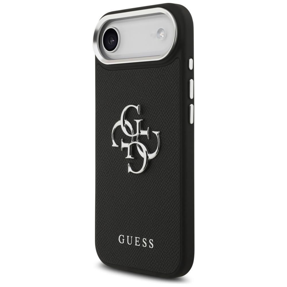 Coque Guess Grained Big 4G Logo Classique pour iPhone Air noir