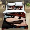 Comfortable Bedding Set, 3D Cartoon Mario Three-piece Set, Including Duvet Cover and Pillowcases.