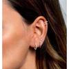 12 Pairs Mini Small Hoop Earrings Flat Back Stud Earrings 316L Stainless Steel Hoop Earrings for Women Men, Gold