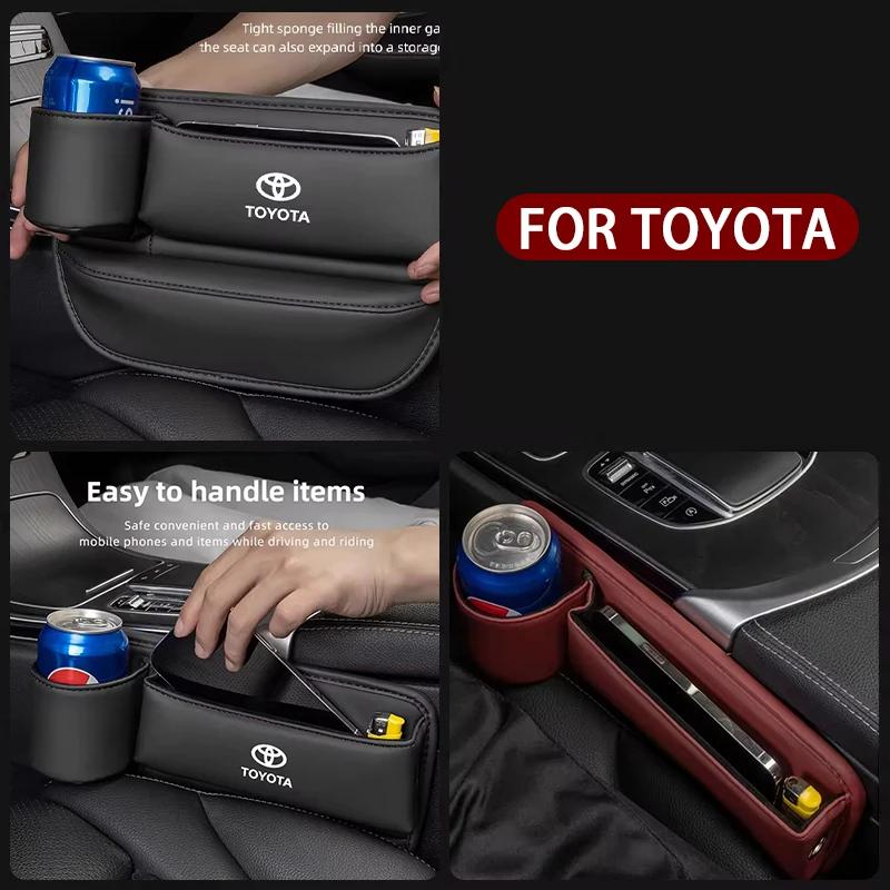 Pour Toyota NOUVEAU Sac de Rangement pour Siège de Voiture en Cuir PU Boîte Organisateur Multifonctionnelle pour Espace Gazoo Racing Corolla Crown Yaris Chr Auris Rav4
