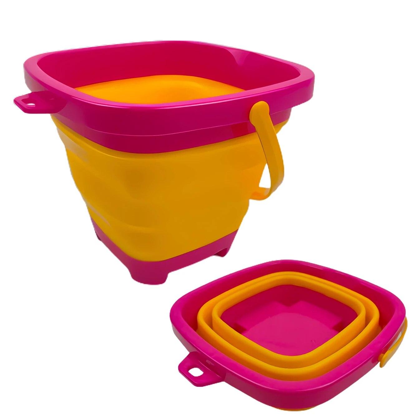 Children s Collapsible Bucket Dredging Sand Multi-functional Portable Beach Water Toy