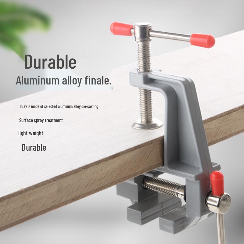 Mini Aluminum Alloy Bench Vise for DIY Projects – Compact, Adjustable, Flat Jaw Pliers