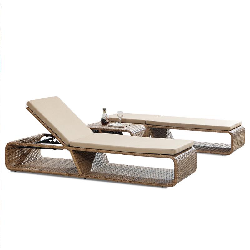 Rattan Outdoor Lounge Chair for Pool, Beach, or Balcony