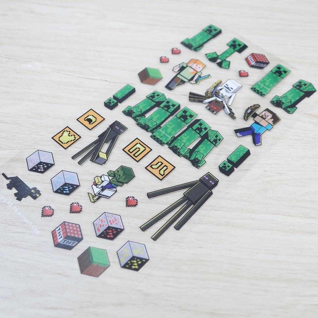Clear Seal 3 Sticker Sheets Minecraft CREEPER Ensky Deco Stickers Game Mail Delivery Available