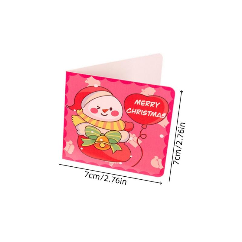 5pcsChristmas Mixed Greeting Cards Holiday Party Santa Claus Christmas Tree Thank You Cards Bakery Flower Shop Blessing Small Ca