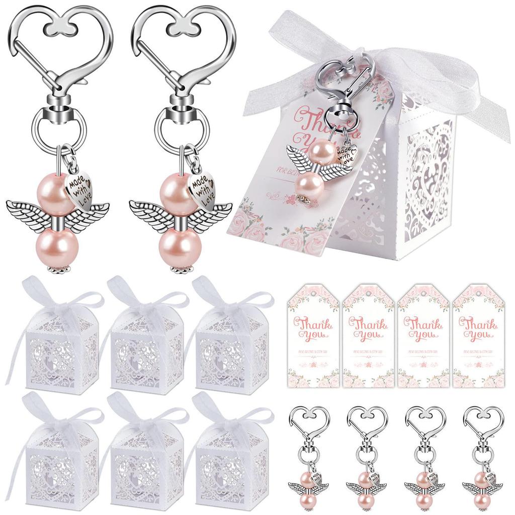 Engel Schlüsselanhänger Anhänger - Hochzeits-, Tauf-, Geburtstags- oder Dankeschön-Geschenk