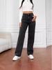 Retro Washed High-Waist Straight Leg Jeans for Women - Slimming Wide-Leg Style for Spring and Autumn 2026