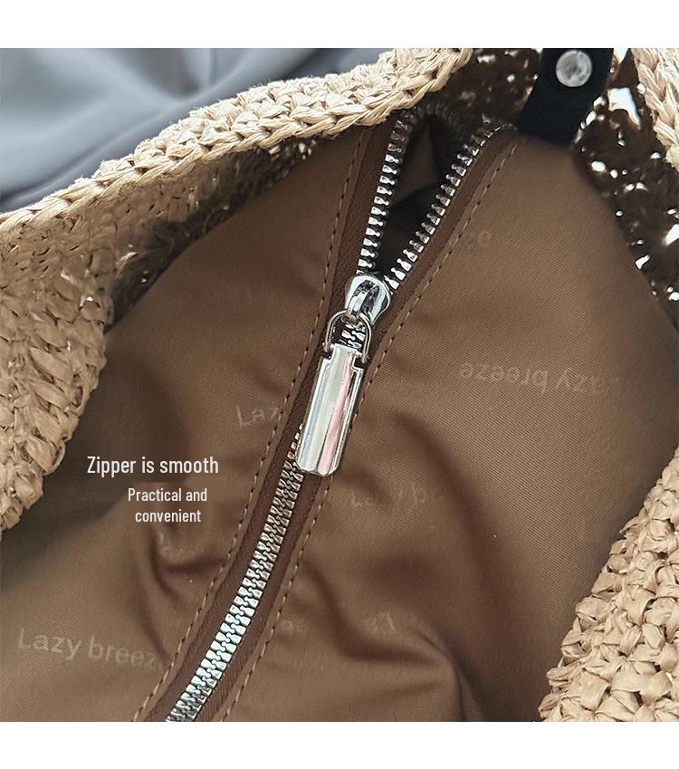 Luxury Straw Crochet Tote: Spacious, Versatile Crossbody for Vacation